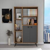 Biblioteczka Meldan Anthracite and Walnut