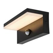 Rabalux 77115 vonkajšie nástenné LED svietidlo Zaragoza, so senzorom, 9W, IP54, čierna