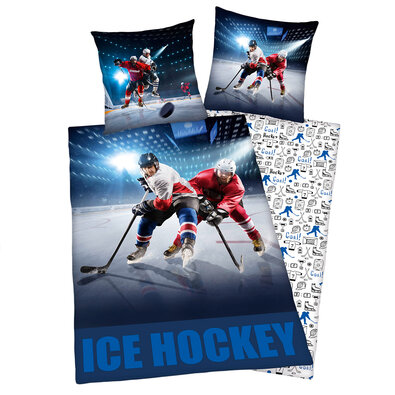 Bavlněné povlečení Ice Hockey, 140 x 200 cm, 70 x 90 cm