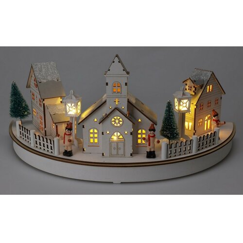 LED Winter Village White, 8x LED 40 cm, 2x AA