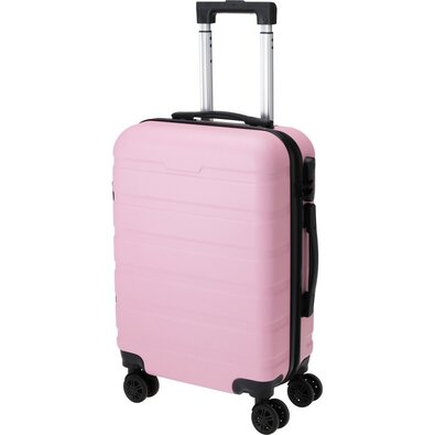 Keményfalú bőrönd kerekekkel, 32 l, 55 x 35 x 21,5 cm, világos rózsaszínű