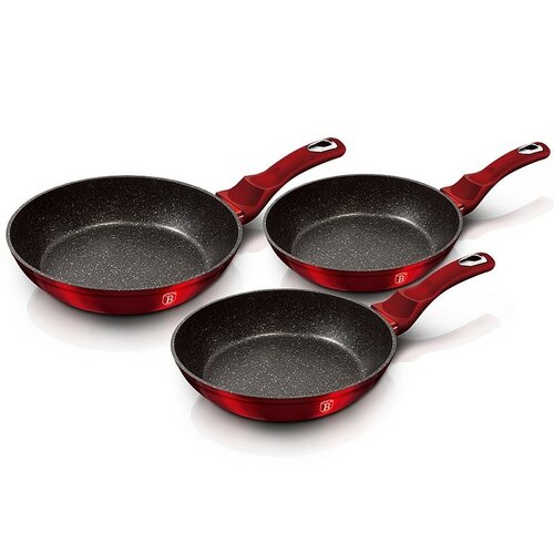 Berlinger Haus 3-delni set ponev Burgundy MetallicLine