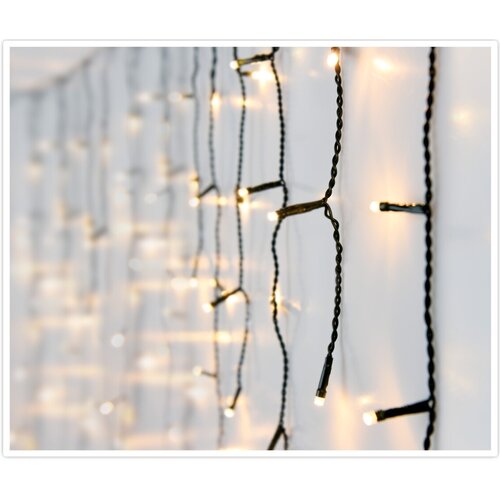 Božična lučkica Icicle, toplo bela, 180 LED-diod