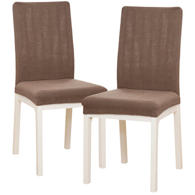 4Home Napínací potah na židli Magic clean hnědá,45 - 50 cm, sada 2 ks