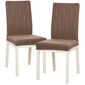 4Home Натяжний чохол для стільця Magic clean коричневий, 45 - 50 см, набір 2 шт