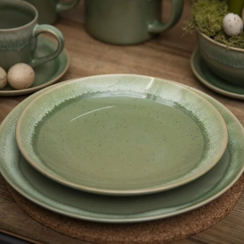 Farfurie ceramică pentru desert Altom Reactive Cascade verde, 20 cm