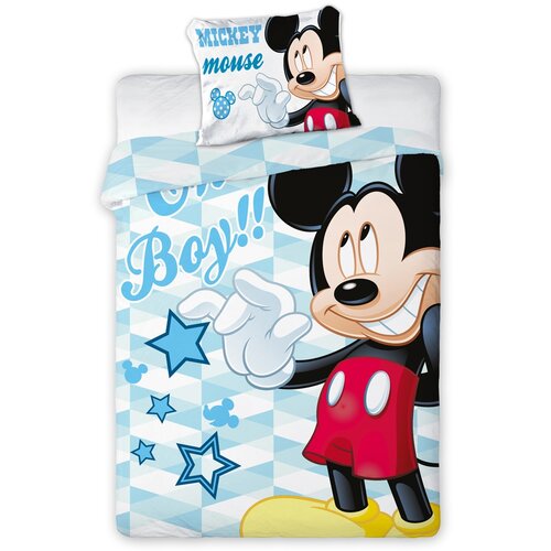 Dětské bavlněné povlečení do postýlky Mickey Mouse Oh Boy, 100 x 135 cm, 40 x 60 cm