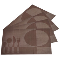 Prestieranie Food hnedá, 30 x 45 cm, sada 4 ks Prestieranie Food hnedá, 30 x 45 cm, sada 4 ks