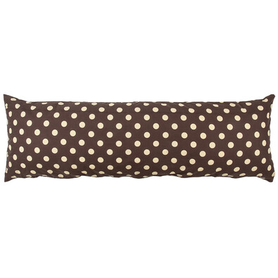 4Home Poszewka na poduszkę relaksacyjna Mąż zastępczy Kropka czekolada, 55 x 180 cm