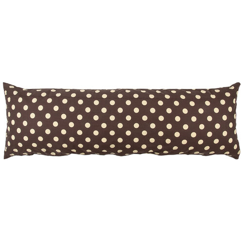 4Home Poszewka na poduszkę relaksacyjna Mąż zastępczy Kropka czekolada, 55 x 180 cm