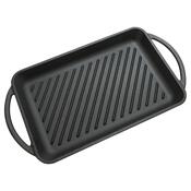 Cattara 13062 Grillpfanne mit Griffen Gusseisen, 33 x 21,5 cm