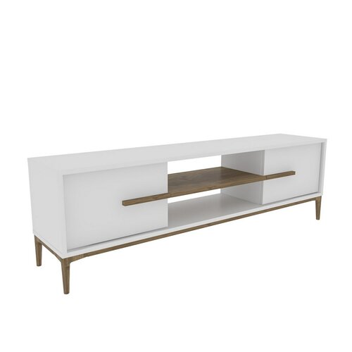 TV-Lowboard  Eslem White and Walnut