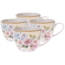 4dílná sada porcelánových šálků Roses, 90 ml