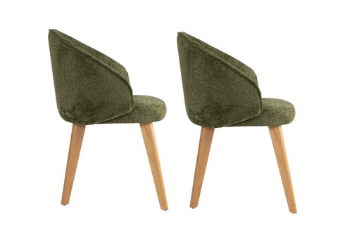 Súprava jedálenských stoličiek Bentley Green and Light Oak, 2 ks