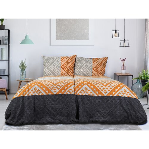 B.E.S. Petrovice Flanell-Bettwäsche Etnic Terra, 140 x 200 cm, 70 x 90 cm