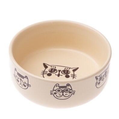 Miska ceramiczna dla kota 300 ml, beżowy, 12 x 4,8 cm