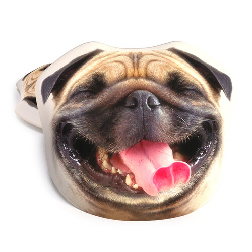 Mopsz kutyus smile formázott párna, 40 cm