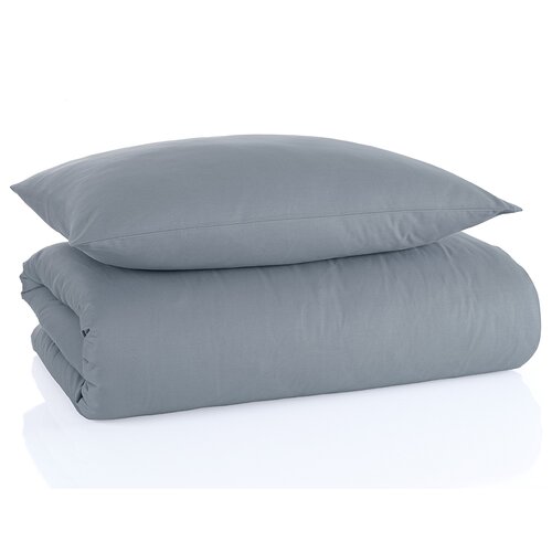 Pościel bawełniana Color szary 140 x 200 cm, 70 x 90 cm