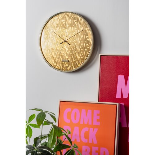 Karlsson 6005GD designové nástěnné hodiny zlatá, pr. 40 cm