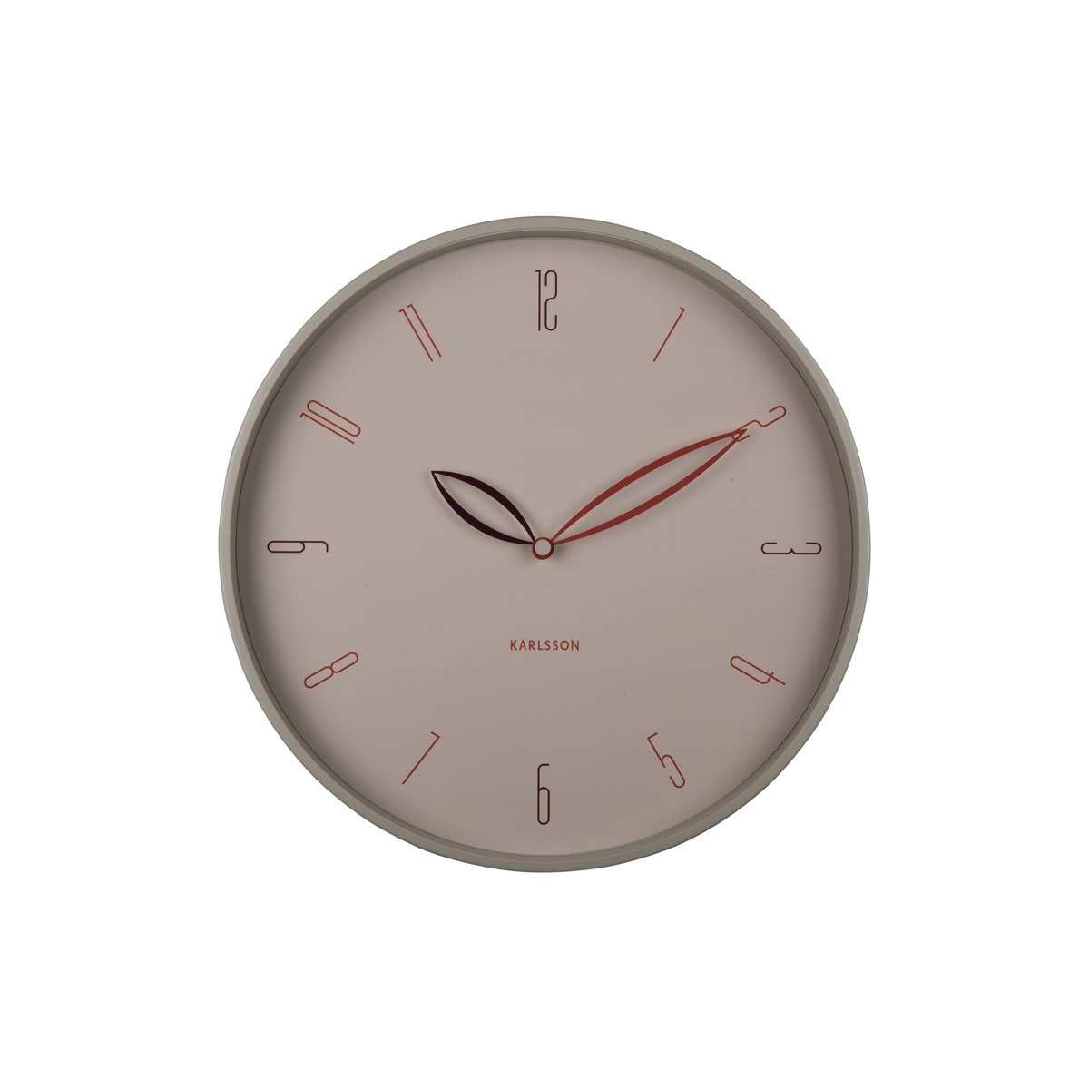 Zegar ścienny Karlsson 6012WG design beżowy, średnica 40 cm