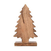 Decorațiune din lemn de mango 4Home Snowflake Tree, 33 cm