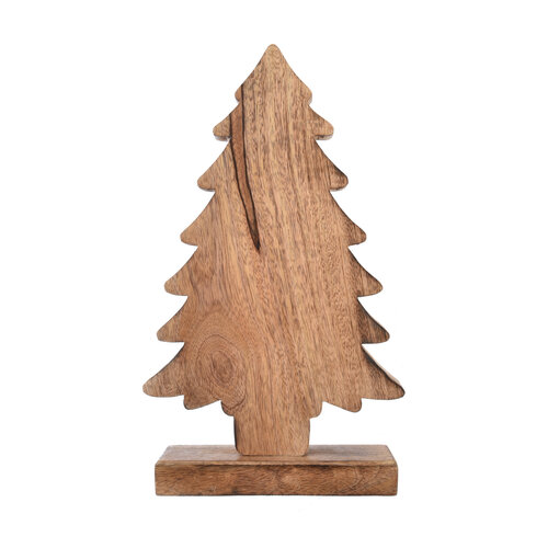 4Home Dekorace z mangového dřeva Snowflake Tree, 33 cm