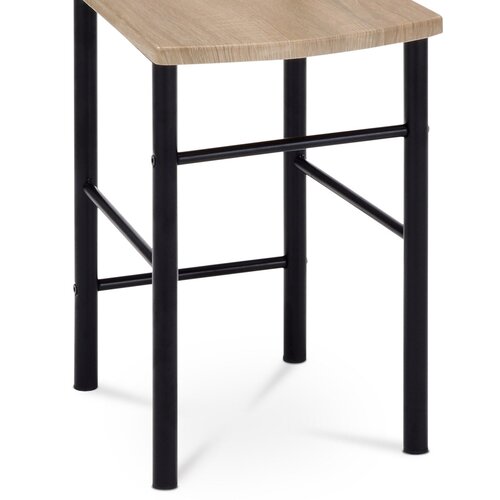 Stummer Diener 81870 BK Schwarzer Lack/Sonoma Eiche, 119 cm