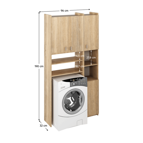 Szafka nad pralką MIRALI, dąb sonoma