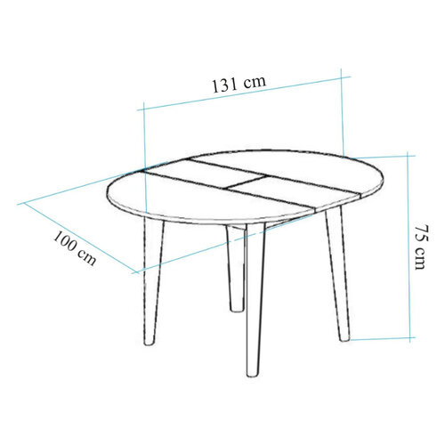 Jídelní stůl Oliver Oak Black