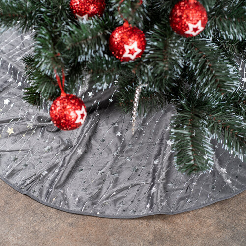 Alátét karácsonyfa alá, sötétszürke, 95 x 1 cm