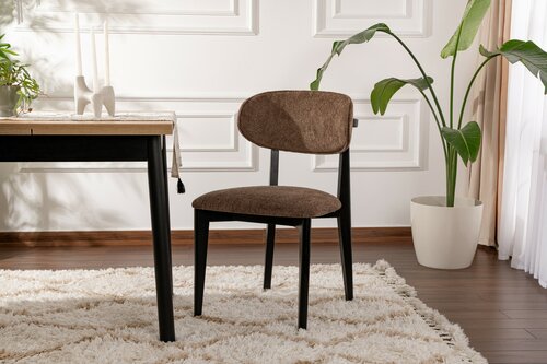 Esszimmerstuhl-Set Lionte Brown and Black, 2 Stück