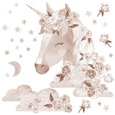 Autocolant de perete Bayo Boho unicorn