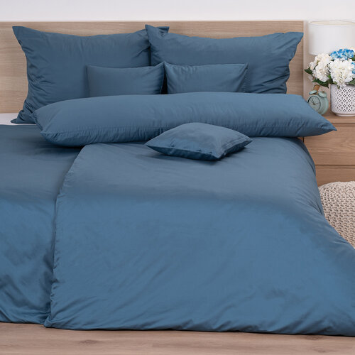 4Home Сатинова постільна білизна Sea Blue, 140 x 220 см, 70 x 90 см