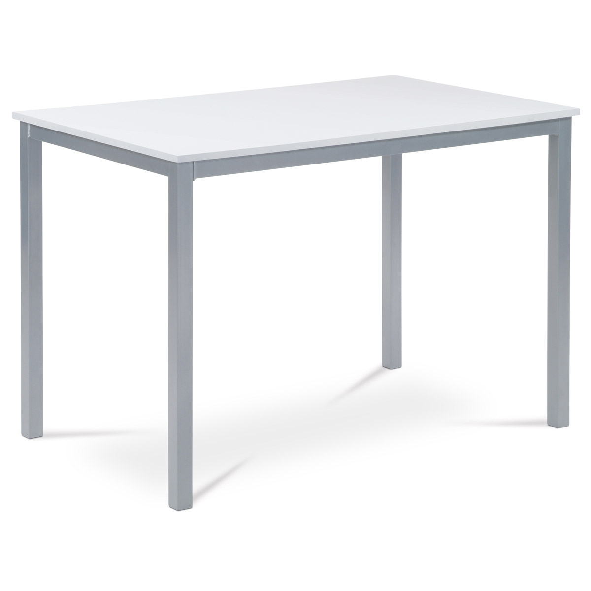 Minimalistický jedálenský stôl, šedo-biela, 110 x 70 x 75 cm