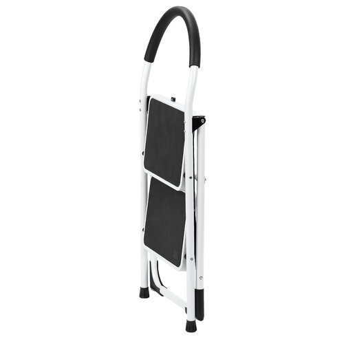 4Home Klappbare Trittleiter aus Stahl Steps, 2 Stufen