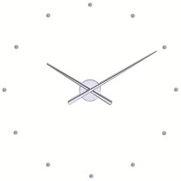 Nomon OJ zegar ścienny, srebrny, śr. 50 cm