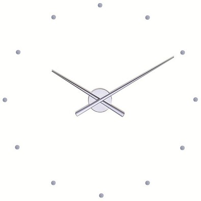 Nomon OJ nástenné hodiny, strieborná, pr. 50 cm