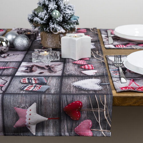 Faţă de masă de Crăciun Decoraţiuni, patchwork, 40 x 90 cm