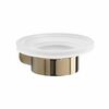GEDY PI1187 Seifenschale „Pirenei“, Milchglas/Gold