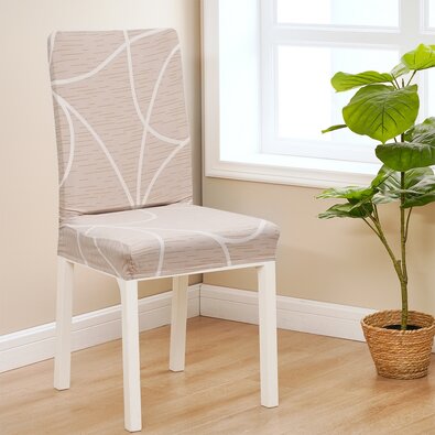 4Home Stuhlhusse Abstrakt beige, 45-50 cm, 2er-Set