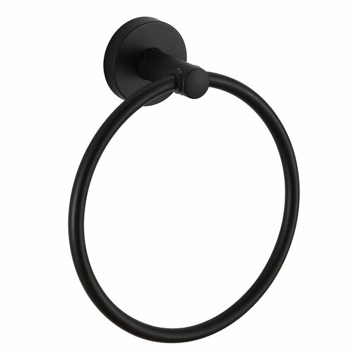 AQUALINE SB206 Samba Тримач для рушників коло, чорний