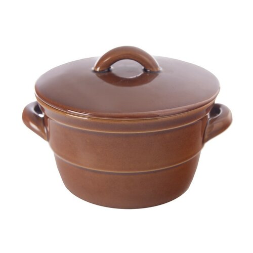 Orion Oală ceramică pentru untură cu capac, 0,7 l