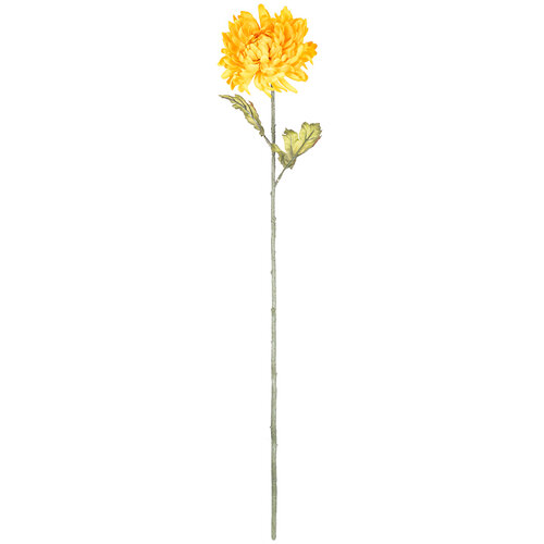 Umělá chryzantéma, v. 74 cm, žlutá