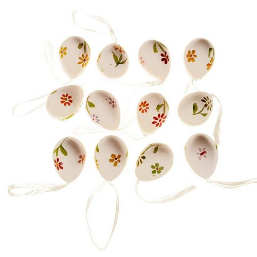 Set de ouă suspendate pentru exterior, înălțime 4cm,  12 bucăți în pachet