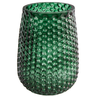 Elegantní skleněná váza, tmavě zelená
