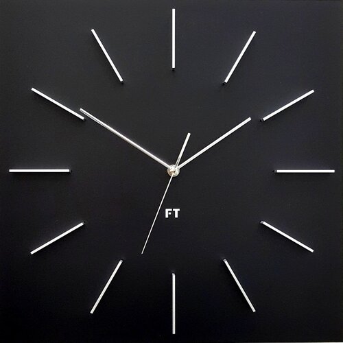Future Time FT1010BK Square black Designové nástenné hodiny, 40 cm