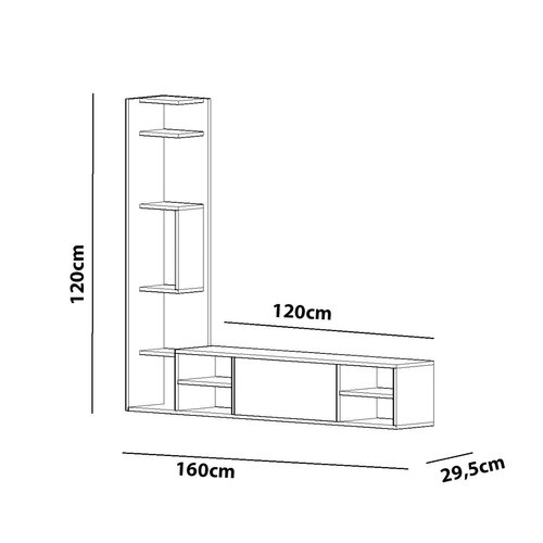 Televízny stolík Pera White