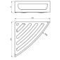 GEDY CP80 sarokzuhanyzó polc csapdával, 23 x 7,5 x23 cm, kerek, ezüst színű