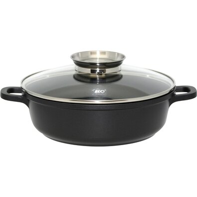 Elo 19632 Pekáč se skleněnou poklicí a aroma úchytem Alucast 32 cm