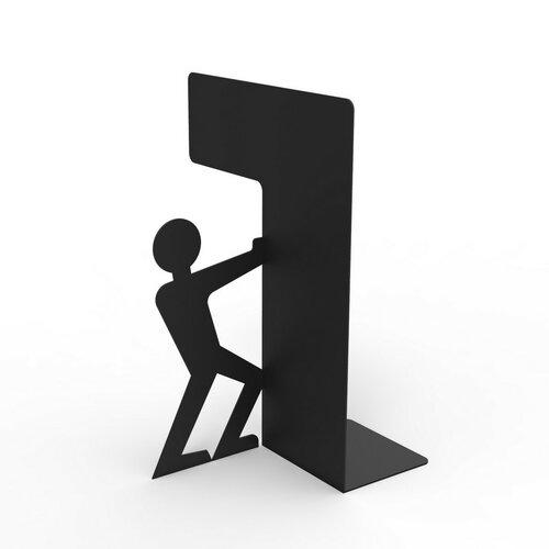 Zarážka na knihy Adam, černá